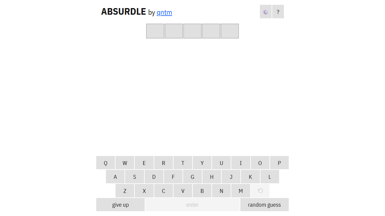 Absurdle gameplay preview