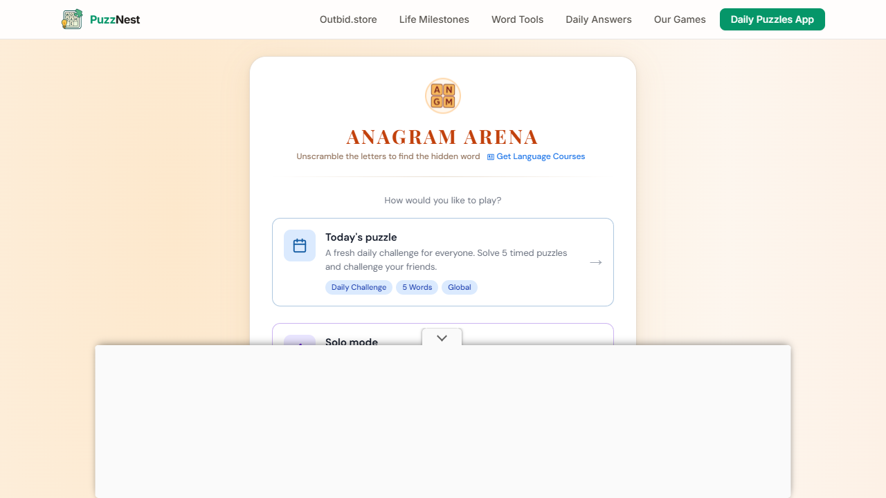 Anagram Arena gameplay preview