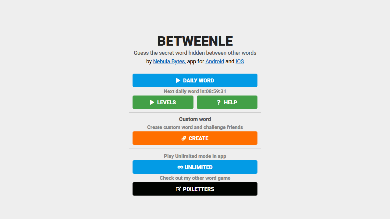 Betweenle gameplay preview