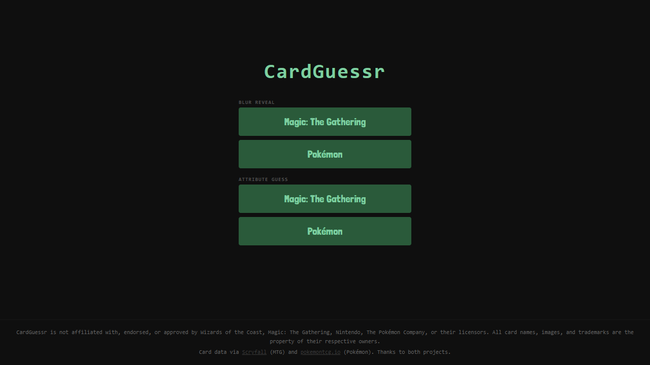 CardGuessr gameplay preview