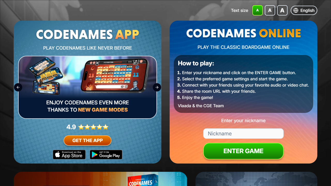 Codenames gameplay preview