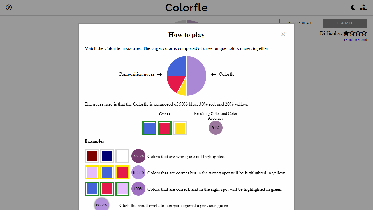Colorfle gameplay preview