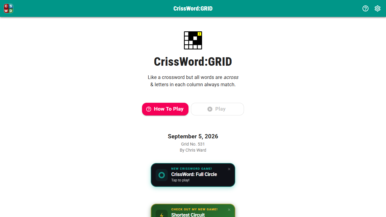 CrissWord GRID gameplay preview