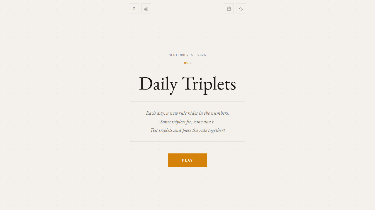 Daily Triplets gameplay preview