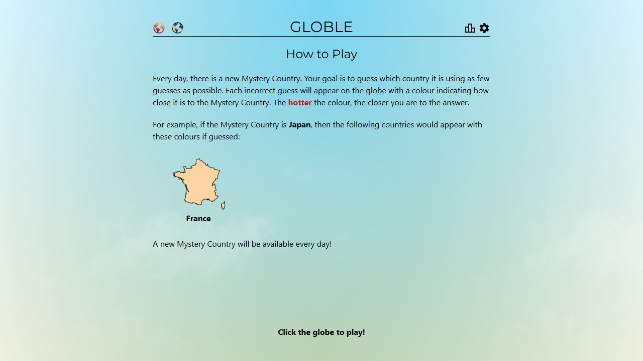 Globle gameplay preview