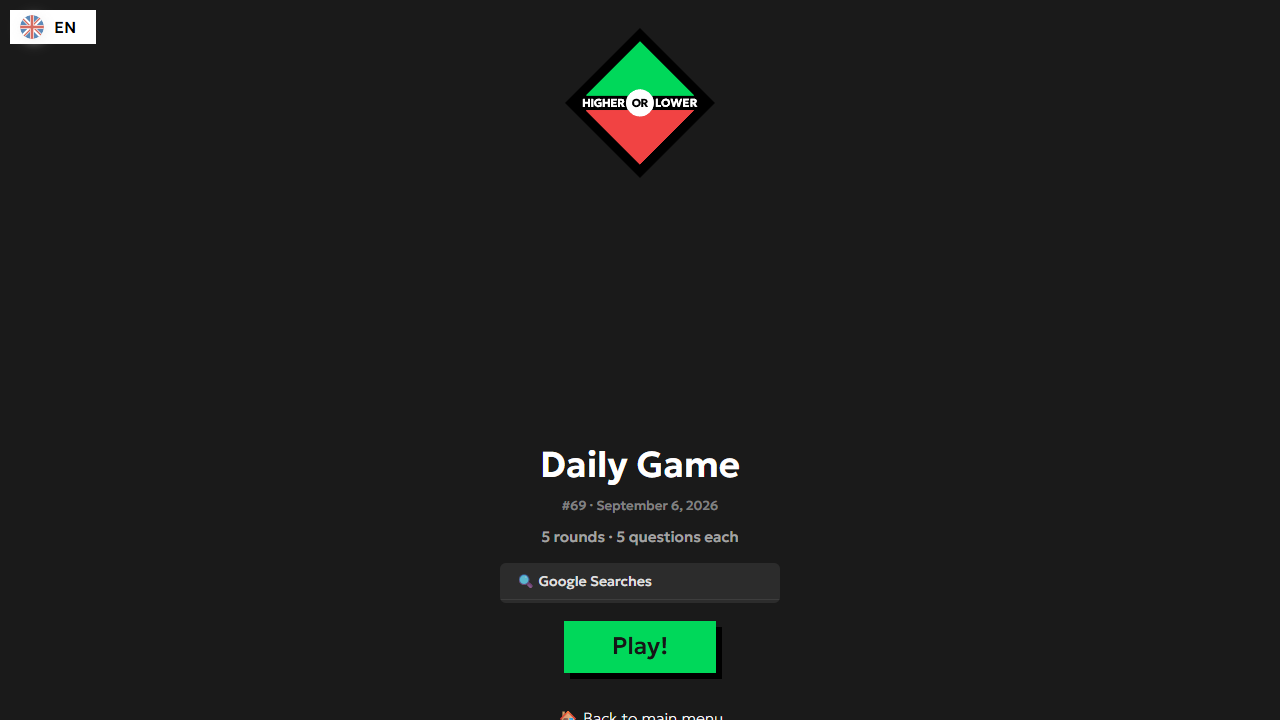 Higher or Lower gameplay preview
