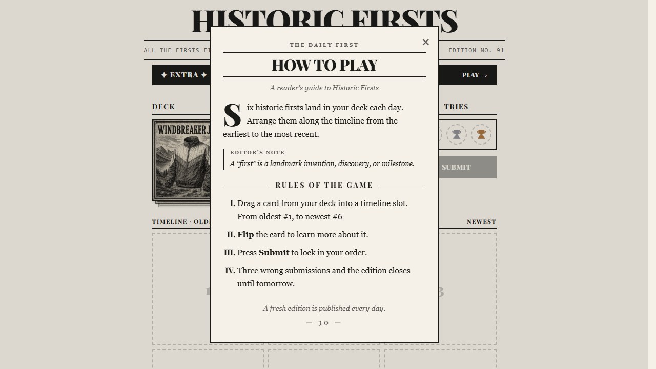 Historic Firsts gameplay preview