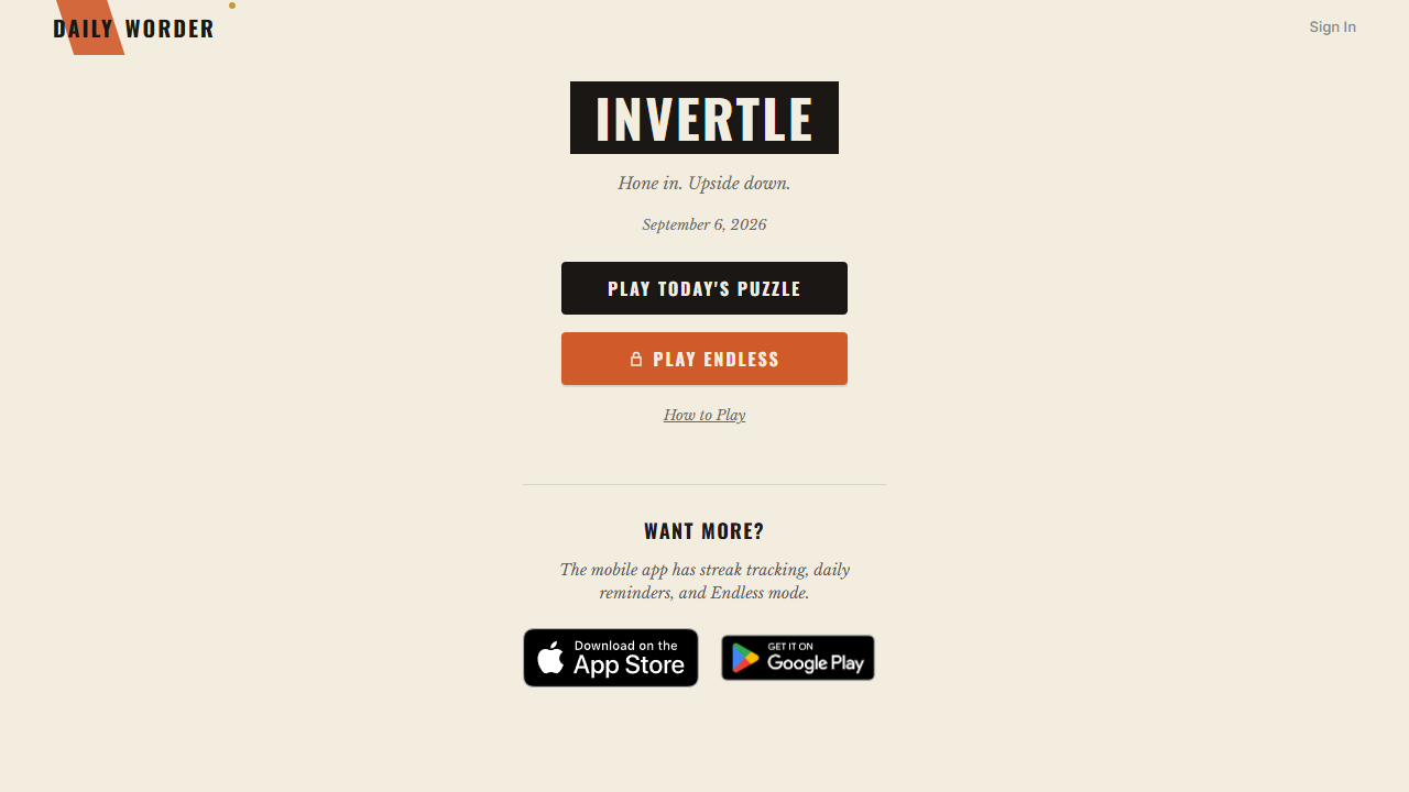Invertle gameplay preview