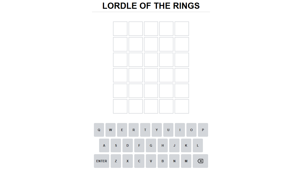 Lordle of the Rings gameplay preview