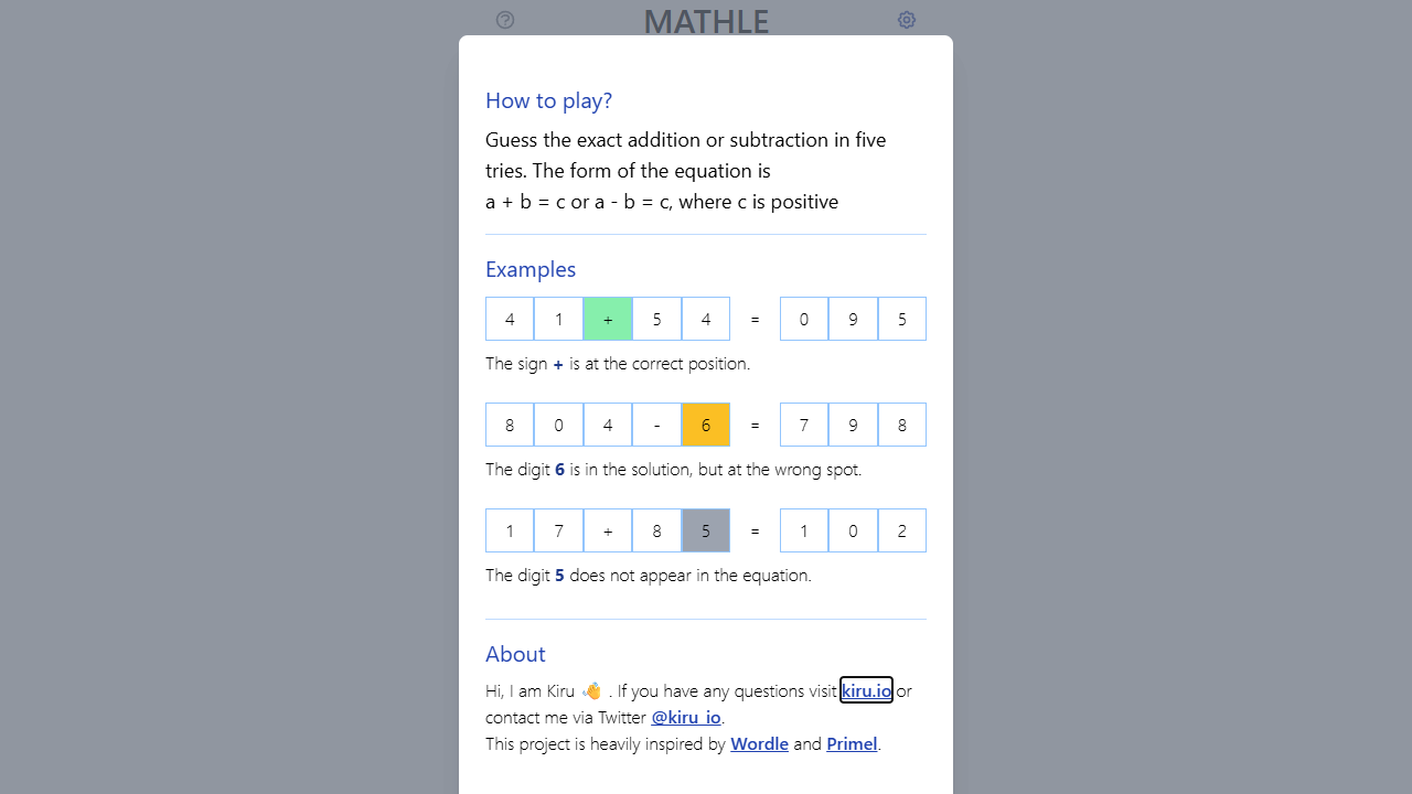 Mathle gameplay preview