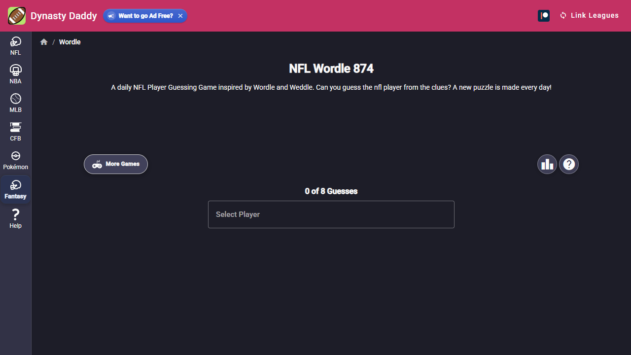 NFL Wordle gameplay preview