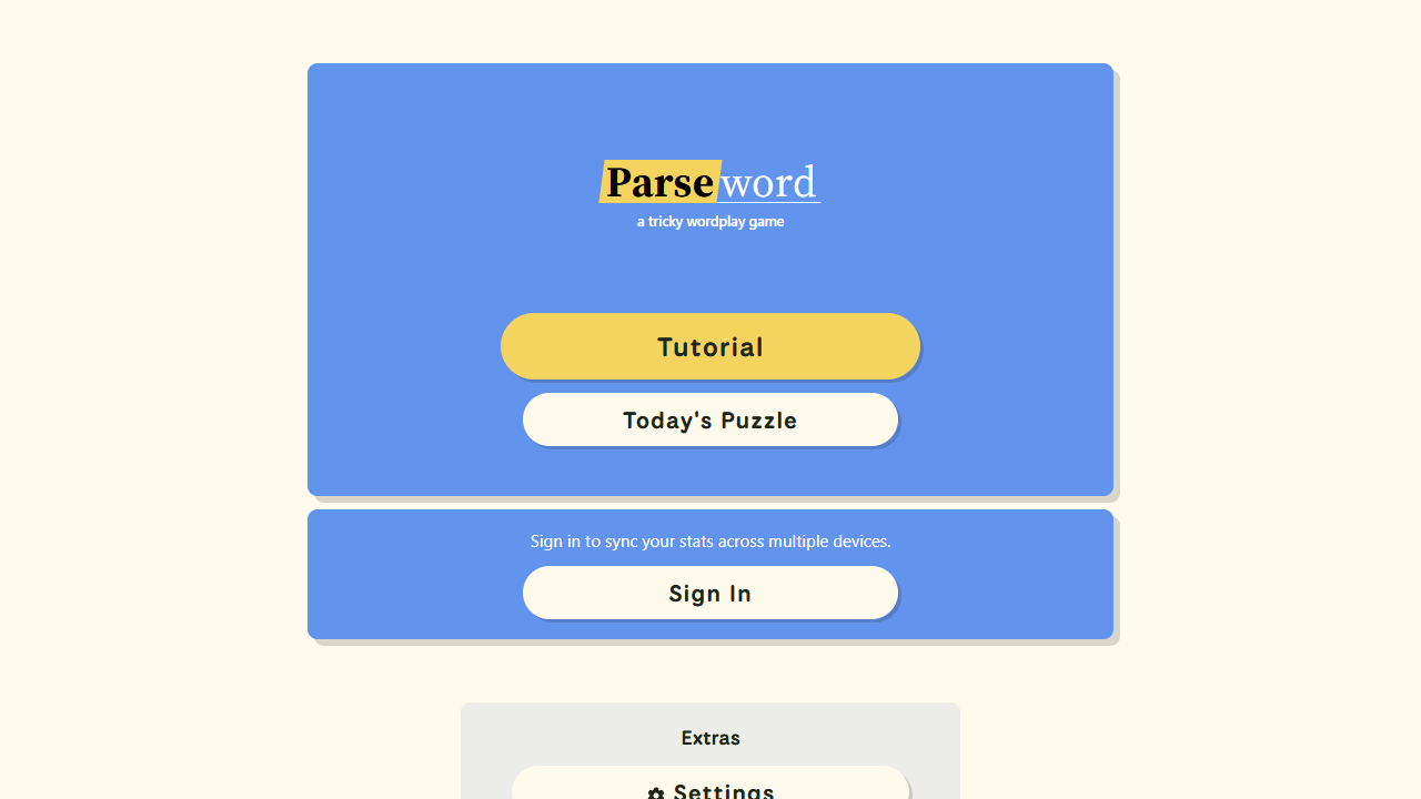 Parseword gameplay preview