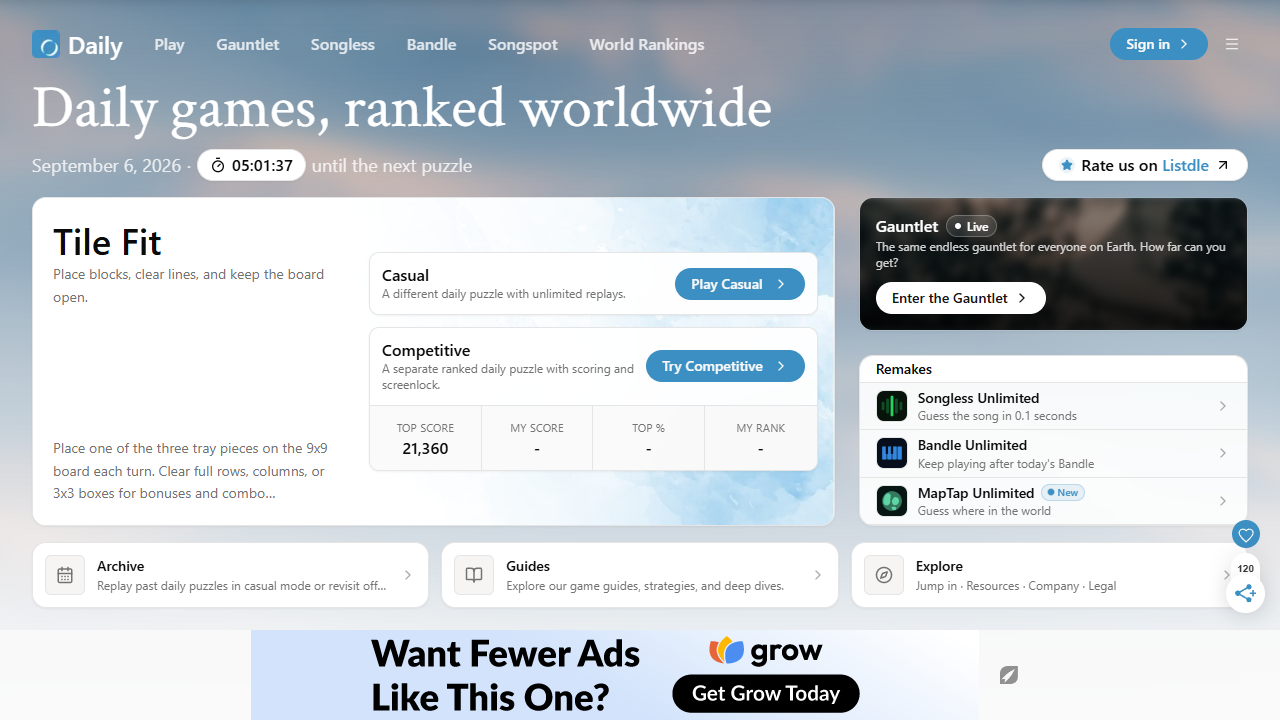 Daily gameplay preview