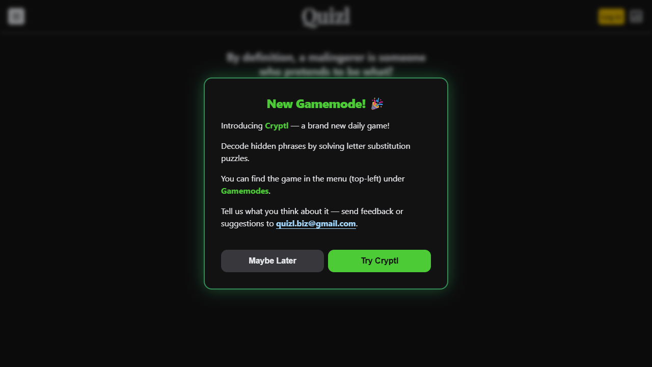 Quizl gameplay preview
