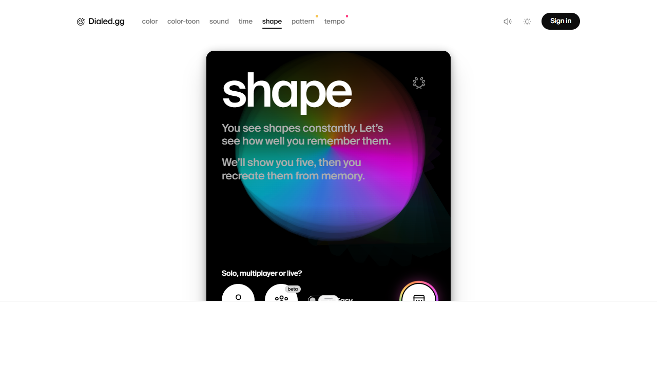 Shape gameplay preview
