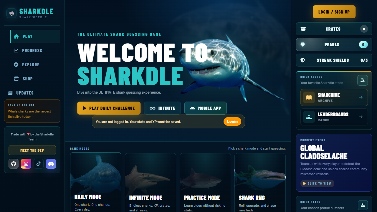 Sharkdle gameplay preview