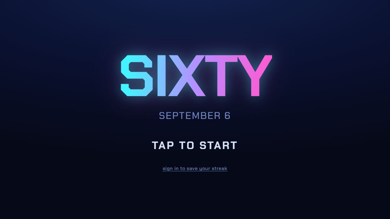 SIXTY gameplay preview