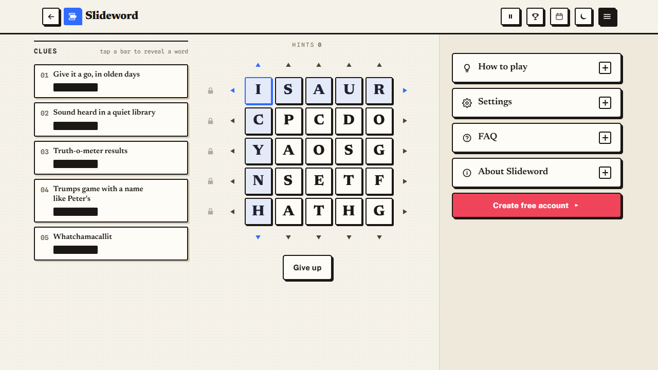 Slideword gameplay preview
