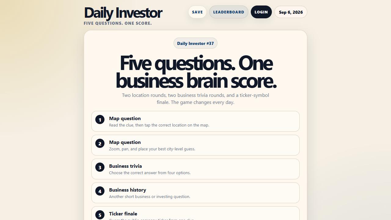 The Daily Investor gameplay preview