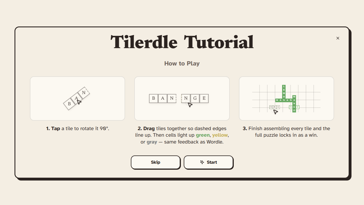 Tilerdle gameplay preview