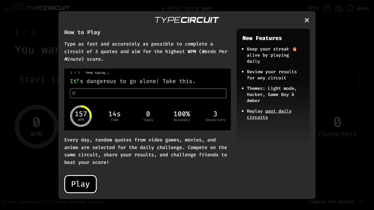 TypeCircuit gameplay preview