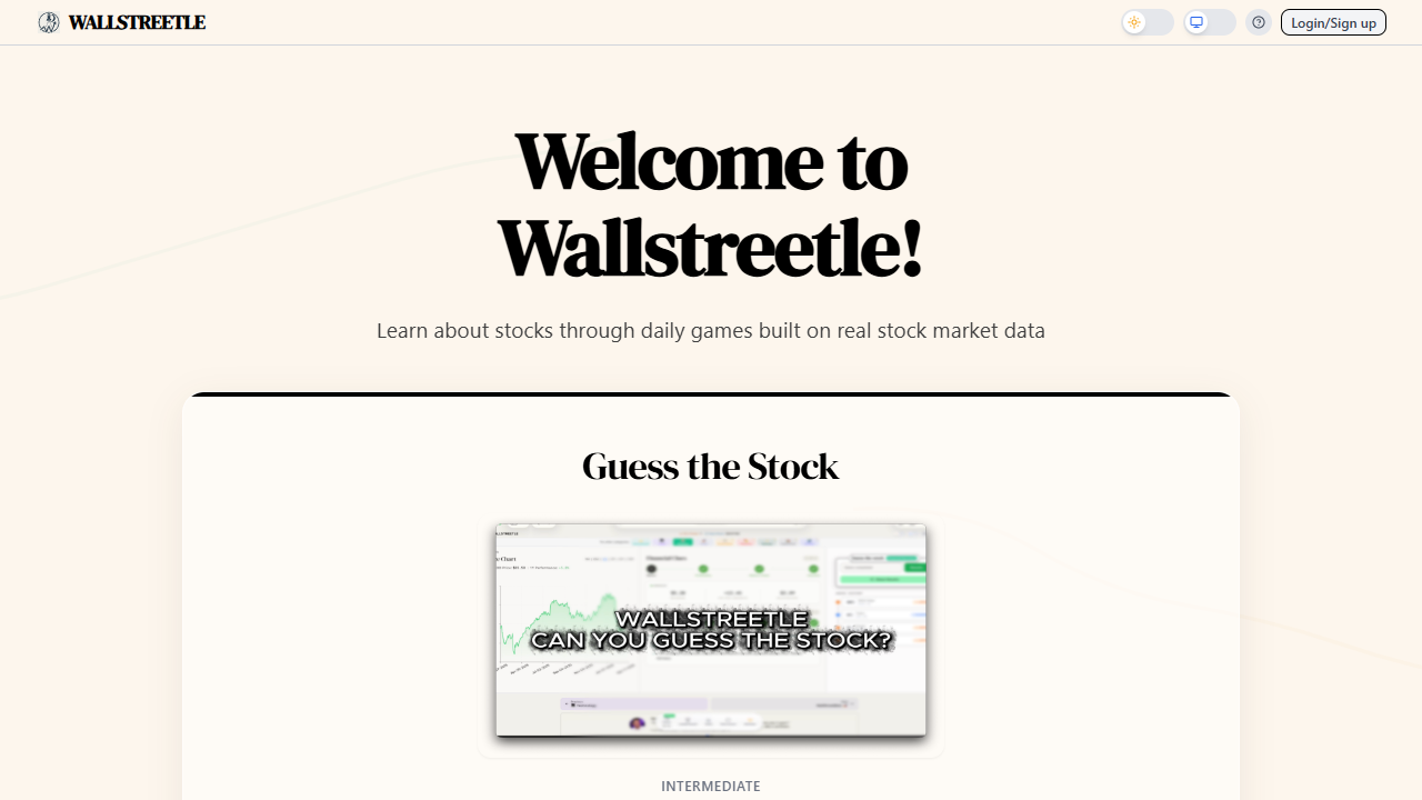 Wallstreetle gameplay preview