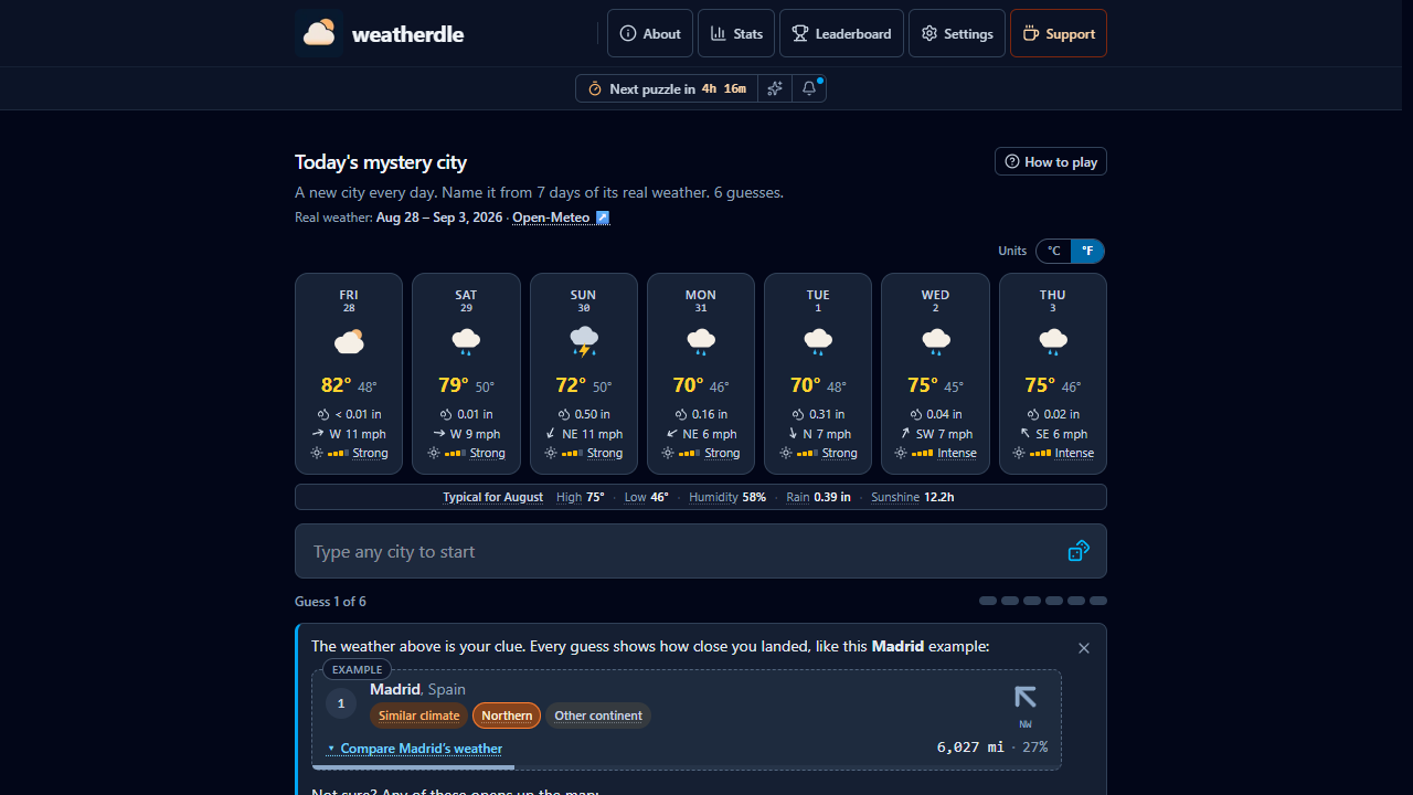 Weatherdle gameplay preview