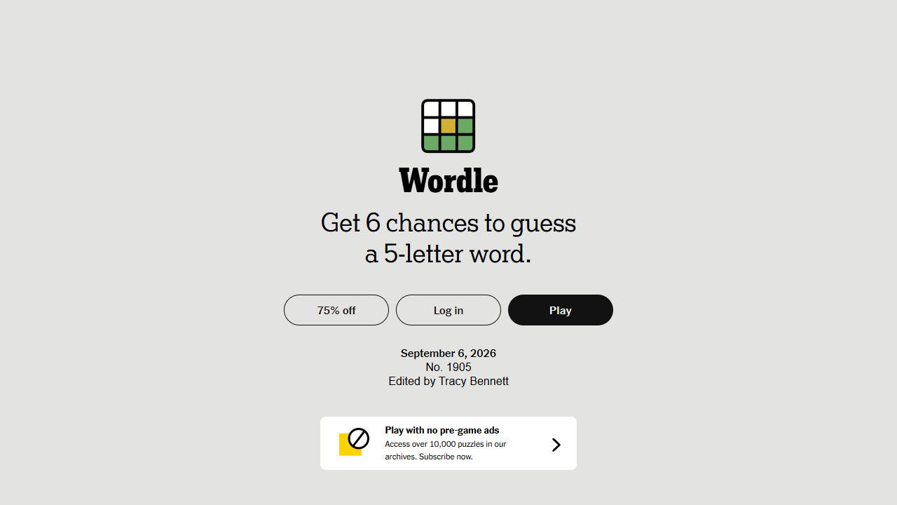 Wordle gameplay preview