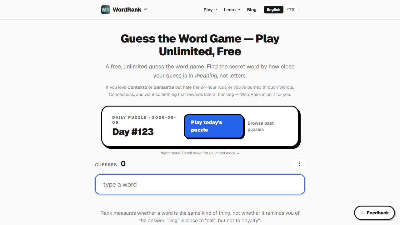 WordRank gameplay preview